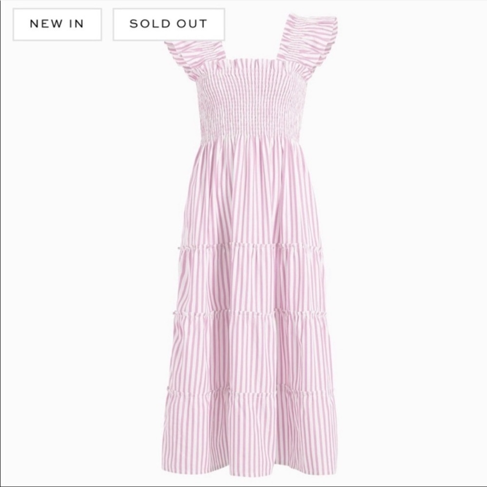 Ellie Nap Dress in Bubblegum Stripe Size S 💓 Hill House Home
